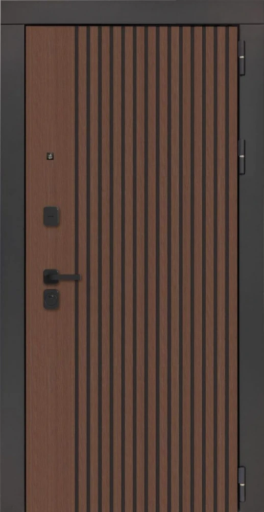 Входная дверь ДвериПРО Модель 3КЛ-1106 ФЛ-30 Веллуто бьянко DPRO228325 внешняя сторона